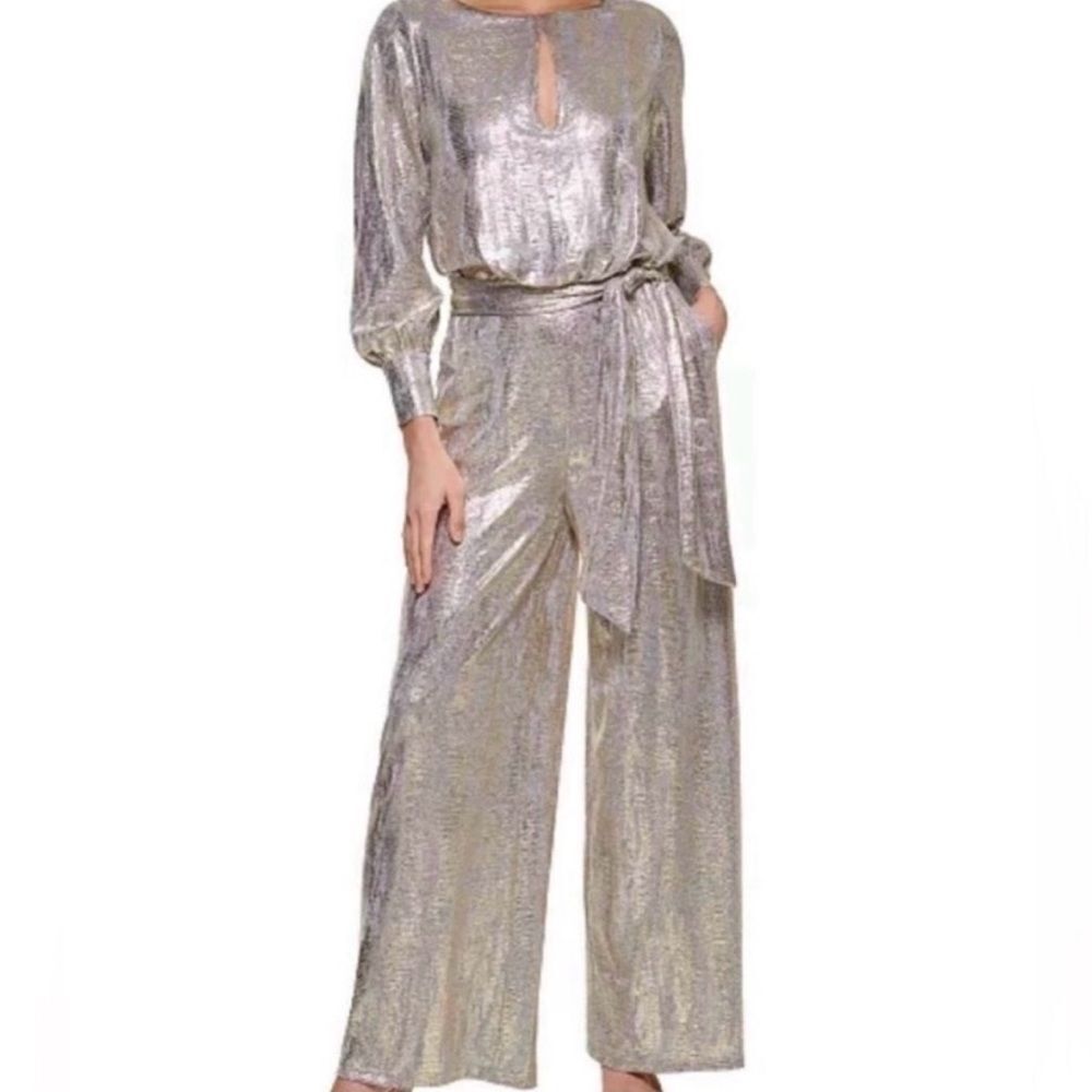 Vince Camuto metallic jumpsuit
